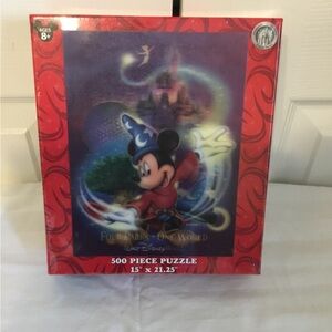 NEW. Disney Sorcerer Mickey Puzzle - 500 Piece Fantasia